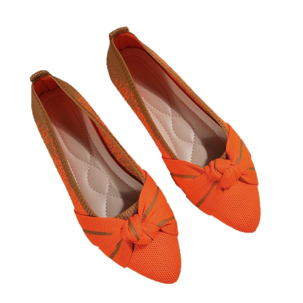 Frühling Herbst Spitze Schleife Flache Schuhe Damenmode Leicht Bequem Freizeitschuhe Große Größen Damen Loafer
