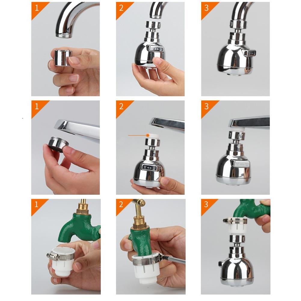 14-23 Mm Connector Diameter Faucet Filter 16.5cm Silvery