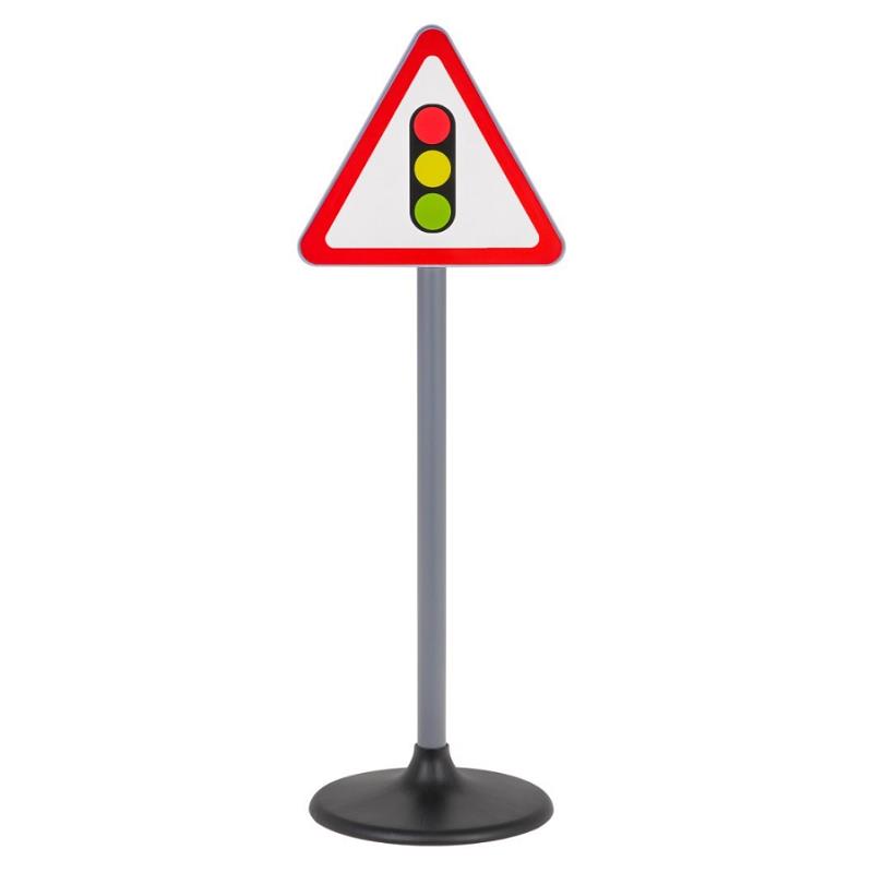 Conjunto de Placas de Trânsito de Chão 70cm para Aprendizagem e Brincadeira para Crianças Grande 5 Peças