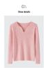 Women's Ribbed Wool V-Neck Sweater, Slimming Fit, Autumn/Winter Pullover