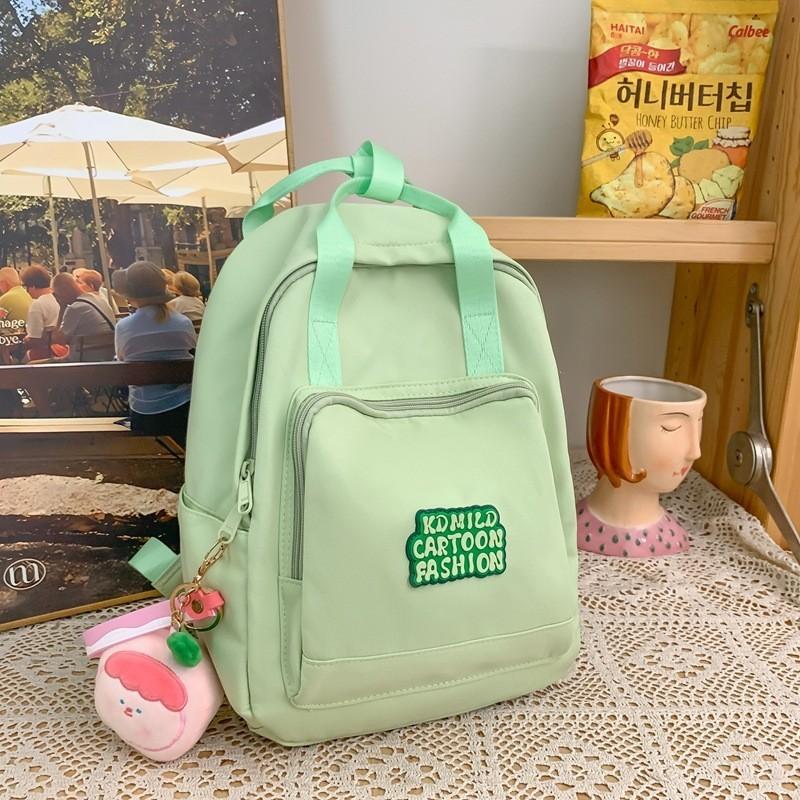 High Capacity Stylish Korean Handbag Backpack Lightweight For Travel And Shopping зелёный