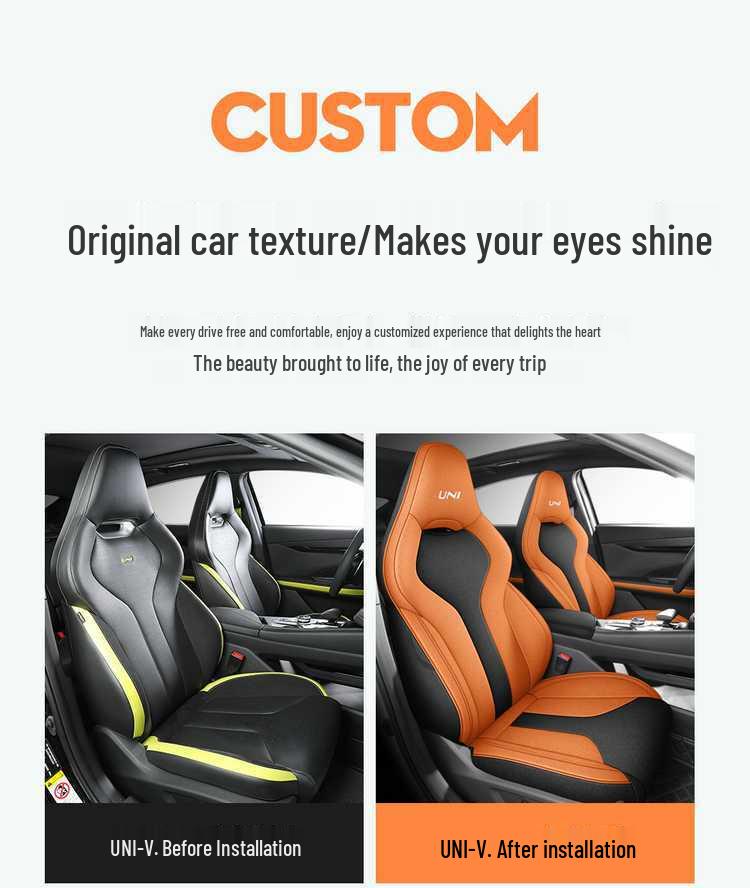 All-Season Breathable Linen Seat Covers for Changan Uni-V 2023-2025, Full Coverage Cushions