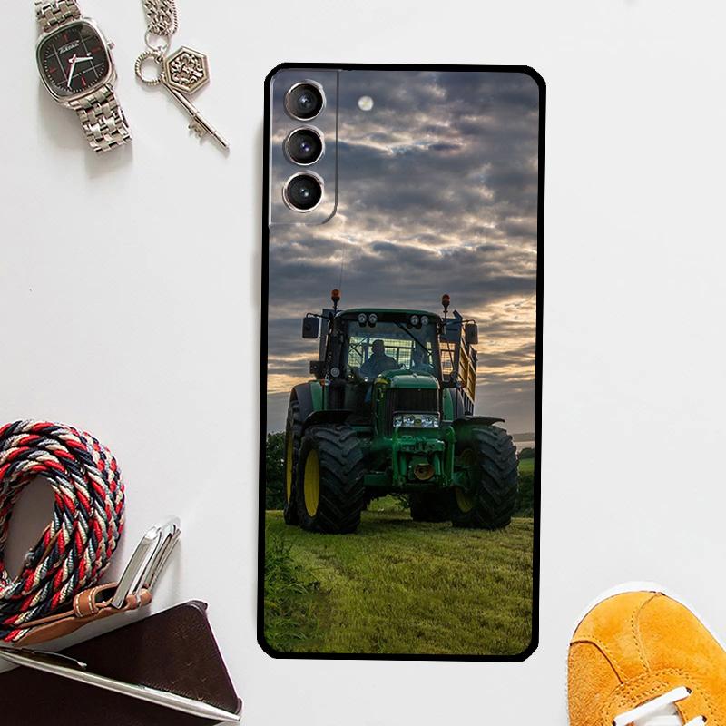 Farm Vehicle Tractor Case For Samsung Galaxy S24 Ultra S23 S22 S21 Plus S20 FE S8 S9 S10 Note 10 20 Ultra Cover