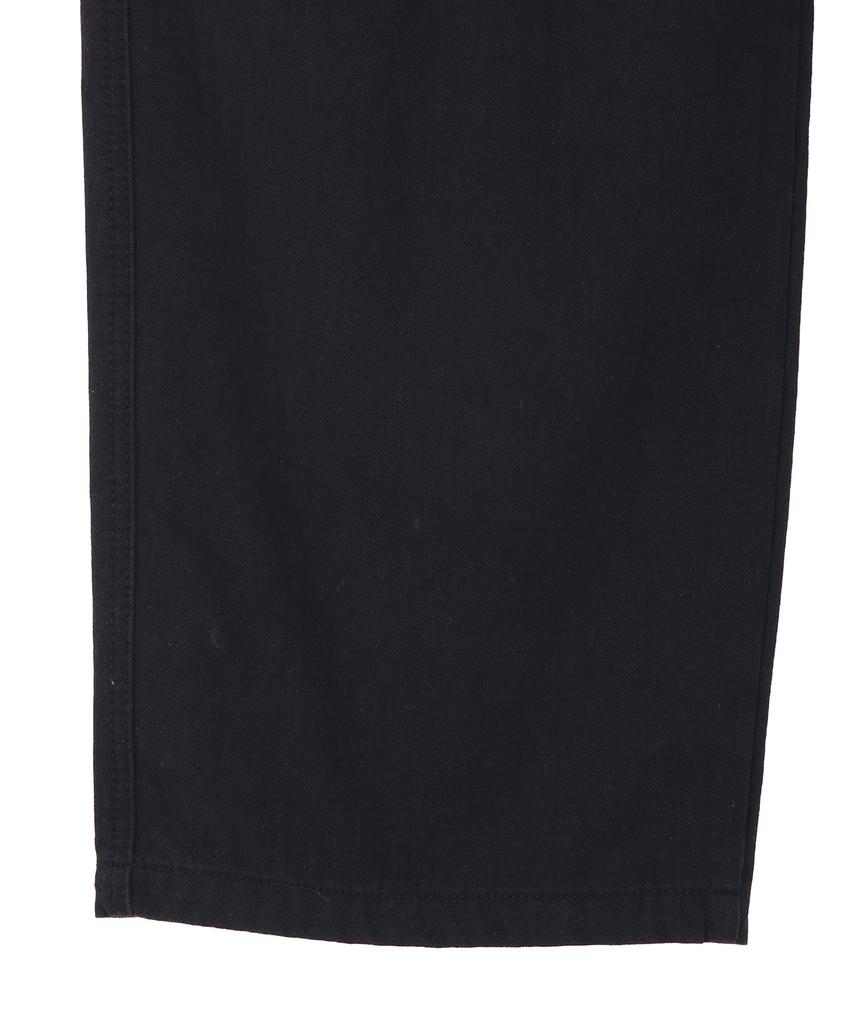 IL CORSO Herringbone Two-Tuck Wide Chino Pants Black