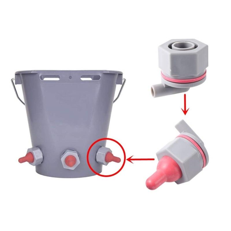 Calf Feeder Pacifiers Fixed Base Milk Bucket Nipple Soft Rubber Feeding Teats for Cattle and Horse