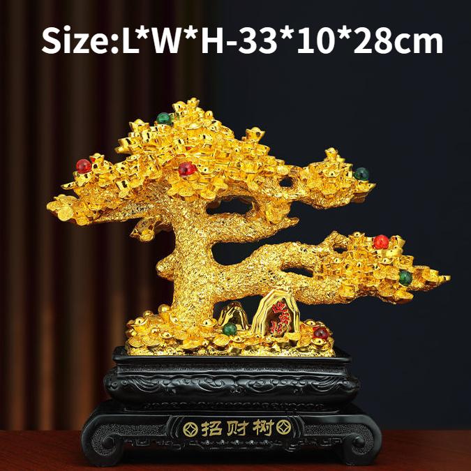 Wealth Wealth Tree Wealth Tree Decoration Welcome Home Living Room Tv Cabinet Wine Cabinet Decor Resin Crafts Gifts