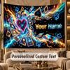 Cards Casino (32) Theme Personalized Tapestry Custom Name Text Wall Hanging Tapestry Home Background Decoration