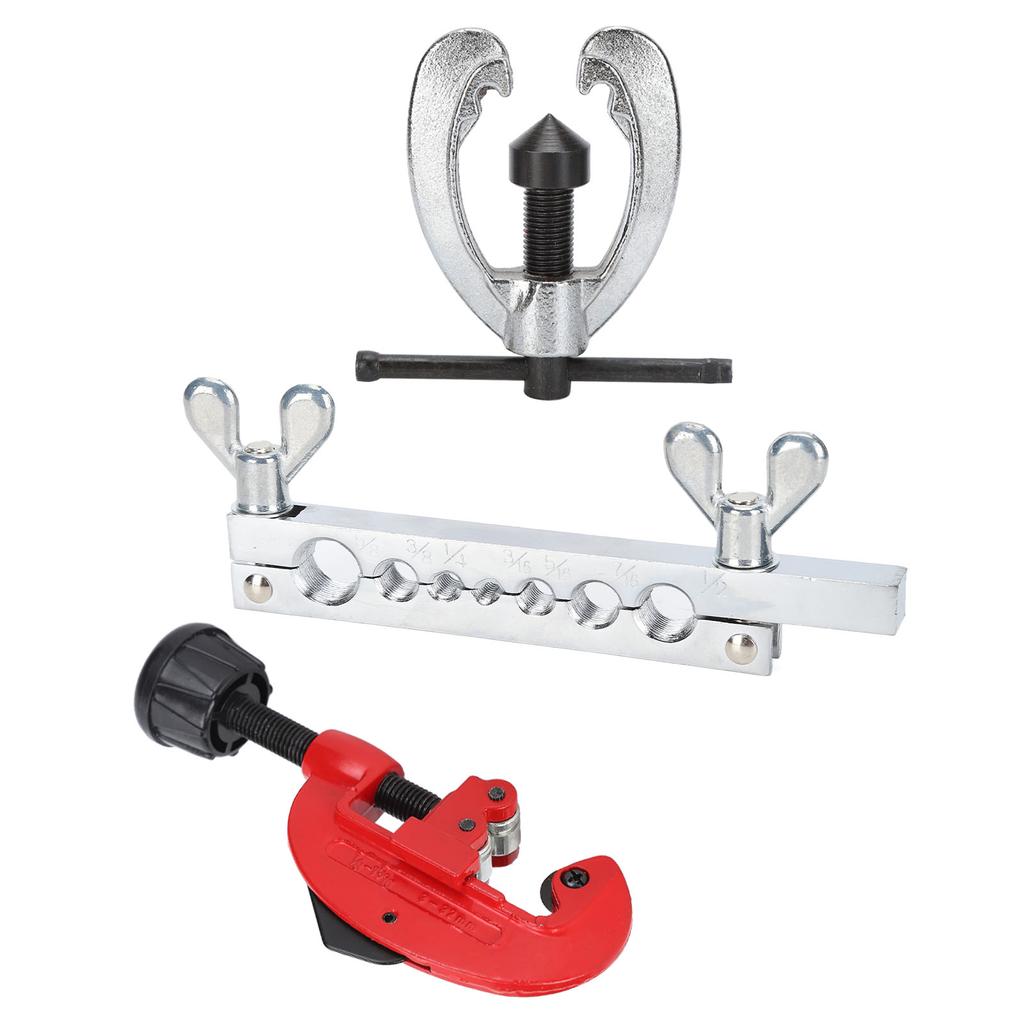 10Pcs Flaring Tool Kit Double Single Automotive Brake Line Tube Cutter 7 Dies CT?2029