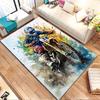 Motocross Splash Art Patterned carpet, non slip mat suitable for living room and bedroom sofas