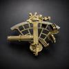 Brass Nautical Sextant with Wooden Box  Maritime Navigation Instrument Desk Decor