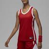 Jordan Dri-Fit Color Block Logo Print Buchstaben V-Ausschnitt Ärmellos Basketballtrikot Damen Tops Rot HF1070-658