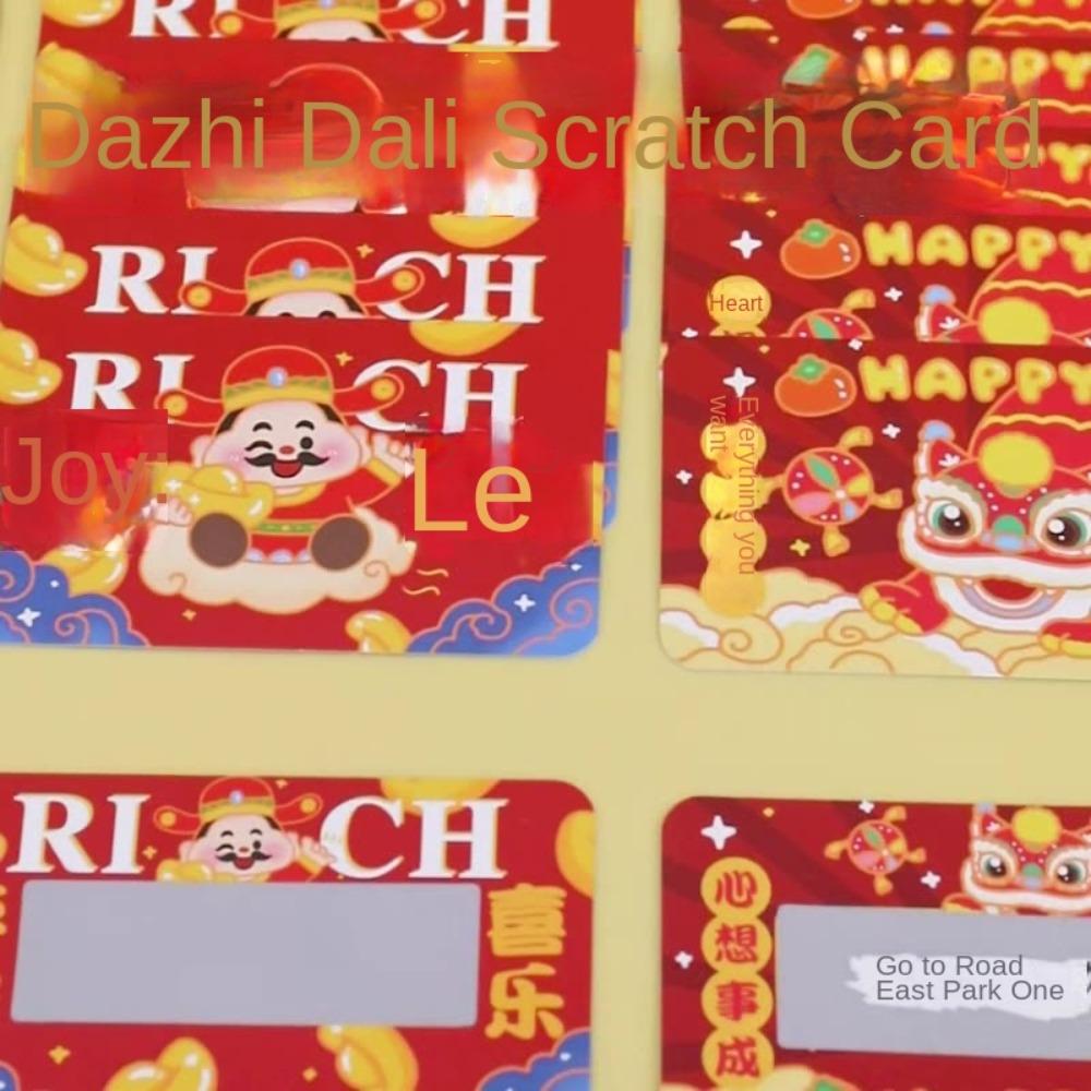 Cartoon 2025 New Year's Wish Scratch Card DIY Gift Handwritten Scratch Joy Easy to Demold Handmade Reward Scratch Card
