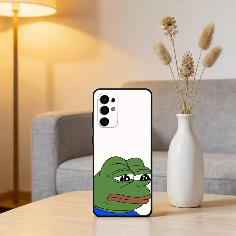 

Чехол для телефона с мемом Грустная смешная лягушка для Samsung S25, S24, S21, S22, S23, S30, Ultra, S20, Plus, Fe, Lite, Note, 10, Черный чехол Samsung S24Plus