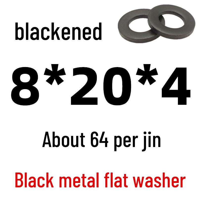 Thickened Black Iron Flat Washer for Screws, Non-standard Round Design