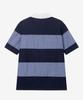 MINDBRIDGE [Couture] Linen-Like Block Color Block Oversized Collared T-Shirt