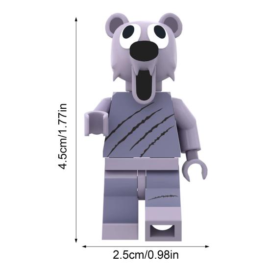 Yousheng 1/3/4Pcs Survival Horror Game Action Figure Cartoon Deer Goat Owl Bear Wolf Bat Men Figurine Decoration Ornament Forest Night Game Fans