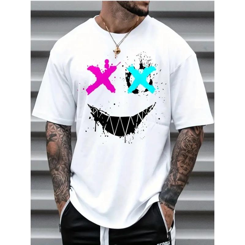 Funny Cartoon Animal Print Men's Fashion Short-sleeved Harajuku Street Fashion Comfortable And Breathable Men's T-shirt