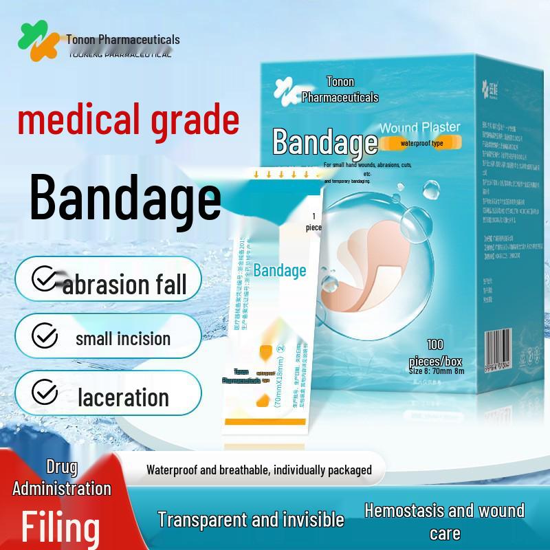 Tuoneng Transparent Waterproof Breathable Band-Aid: Shower-Friendly Hemostatic Wound Dressing