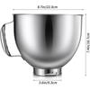 Stainless Steel Bowl for KitchenAid 4.5-5 Quart Tilt Head Stand Mixer, for KitchenAid Mixer Bowl, Dishwasher Safe