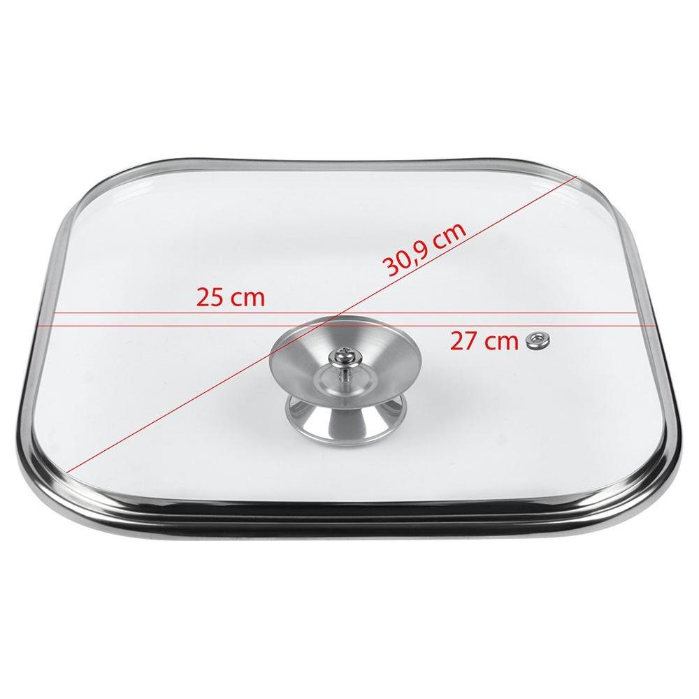 GRANDE Square Glass Lid 27x27 Cm