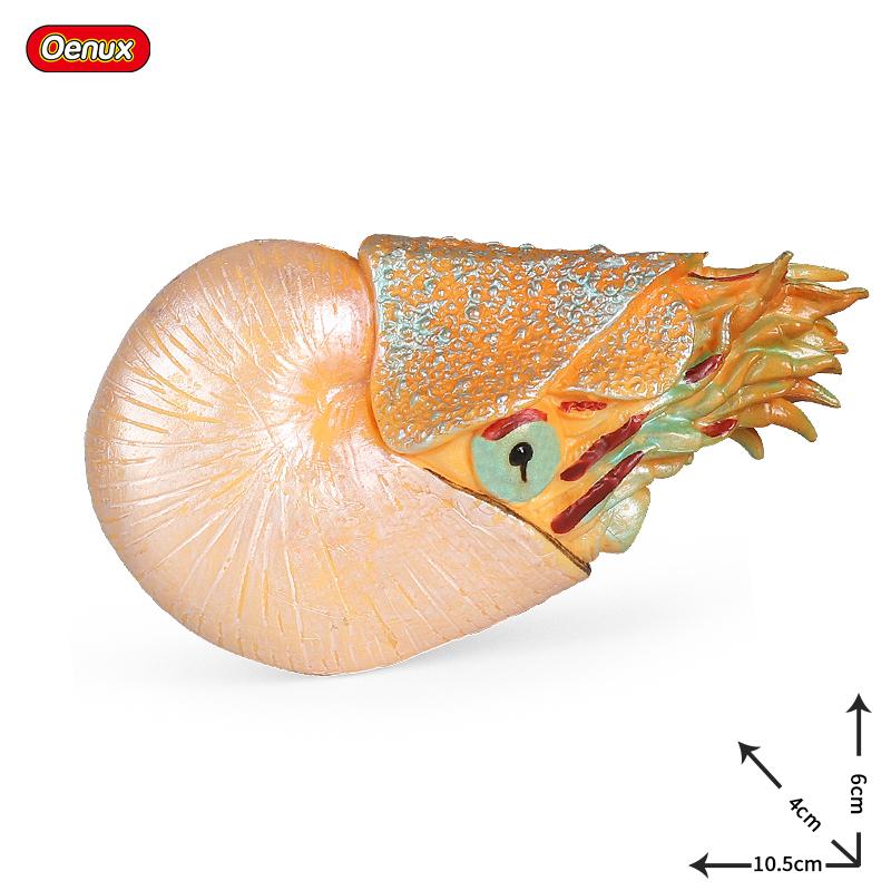 Oenux Ocean Animals Simulation Hermit Crab Nautiloidea Octopus Sea Life Model Figurines Action Figures Collection Kids Toy Gift