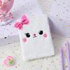 Cartoon Plush Spiral Notebook with Sewing Binding 50 Sheets 80GSM Paper Cute Girl Embroidery Custom Logo Student Gift Diary