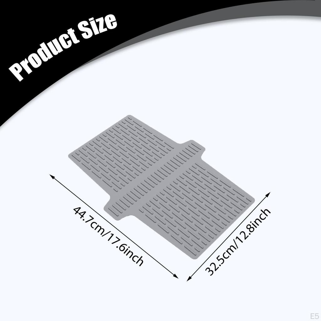 Flexible Kitchen Sink Drying Pad, Household Divider, Protector for Tea Tray, Glassware, Dishes, And