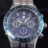 Radio Limited Italian Silver X [Salvatore Marra] Wristwatch, Solar, Chronograph, Edition, Brand, Blue, Men's, SM14117-SSBLSV