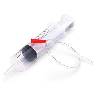 150 ml seringă transparentă de unică folosință pentru irigare clisma cu apă curată cu furtun din cauciuc moale 39 cm