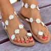 braided flower women's shoes flat women's large size sandals size 43 women's shoes