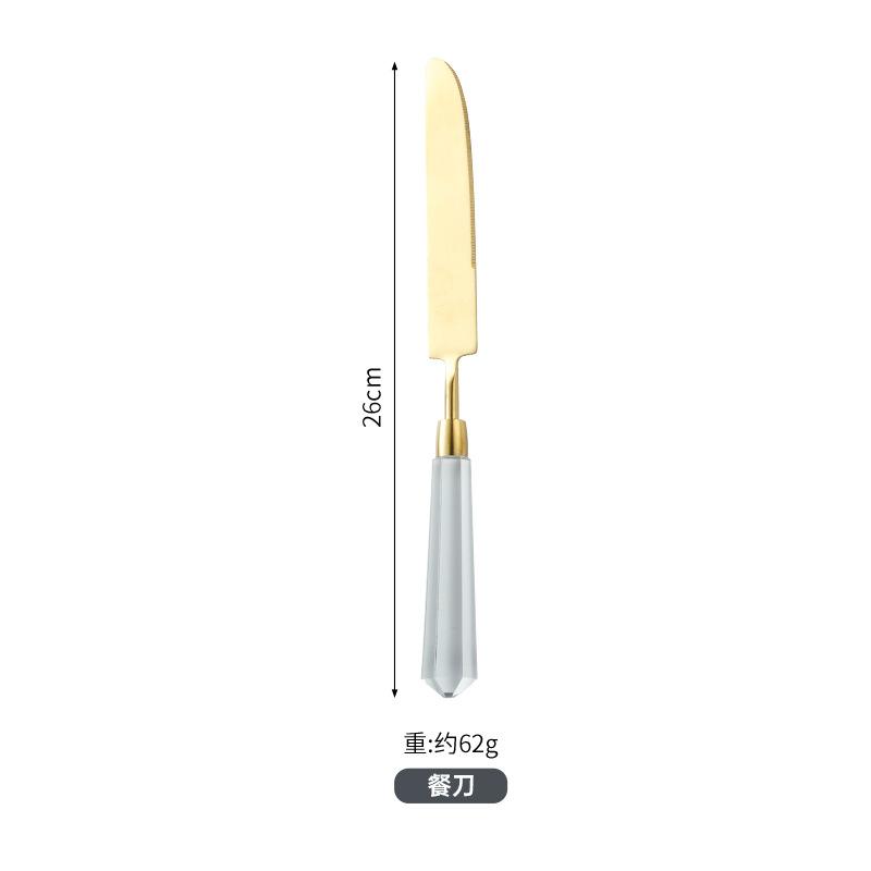 Transparent Acylic 304 Stainless Steel Cutlery Set High Value Hotel Table Spoon Knife Fork Teafork Teaspoon Wedding Decoration