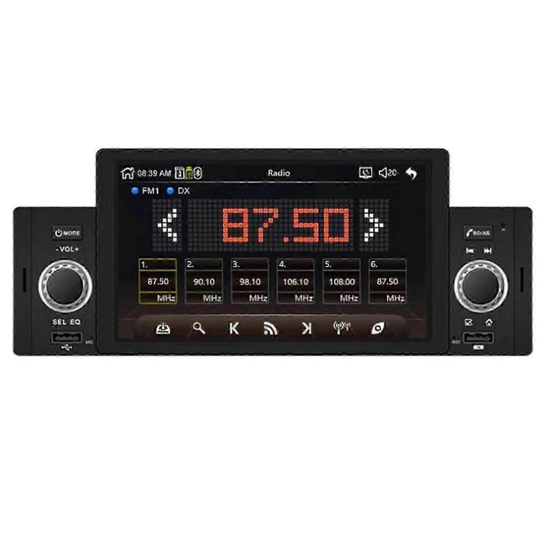 5 inch Autoradio CarPlay Android Auto Bluetooth GPS Navi 1 DIN Touch Screen MP5 Player fL