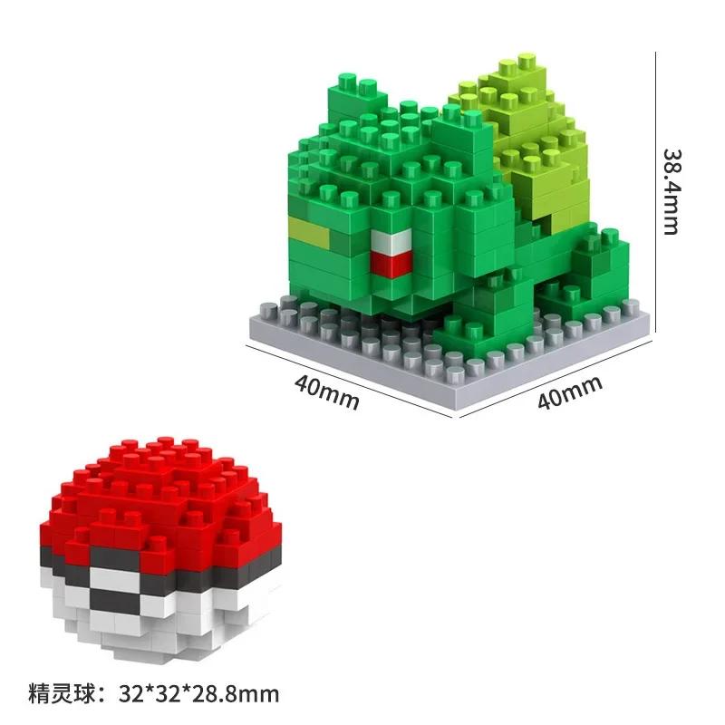 Pokemon Small Blocks Nanoblock Charizard Kyogre Groudon Rayquaza Model Education Graphics Toys for Kids Birthday Gift Toys