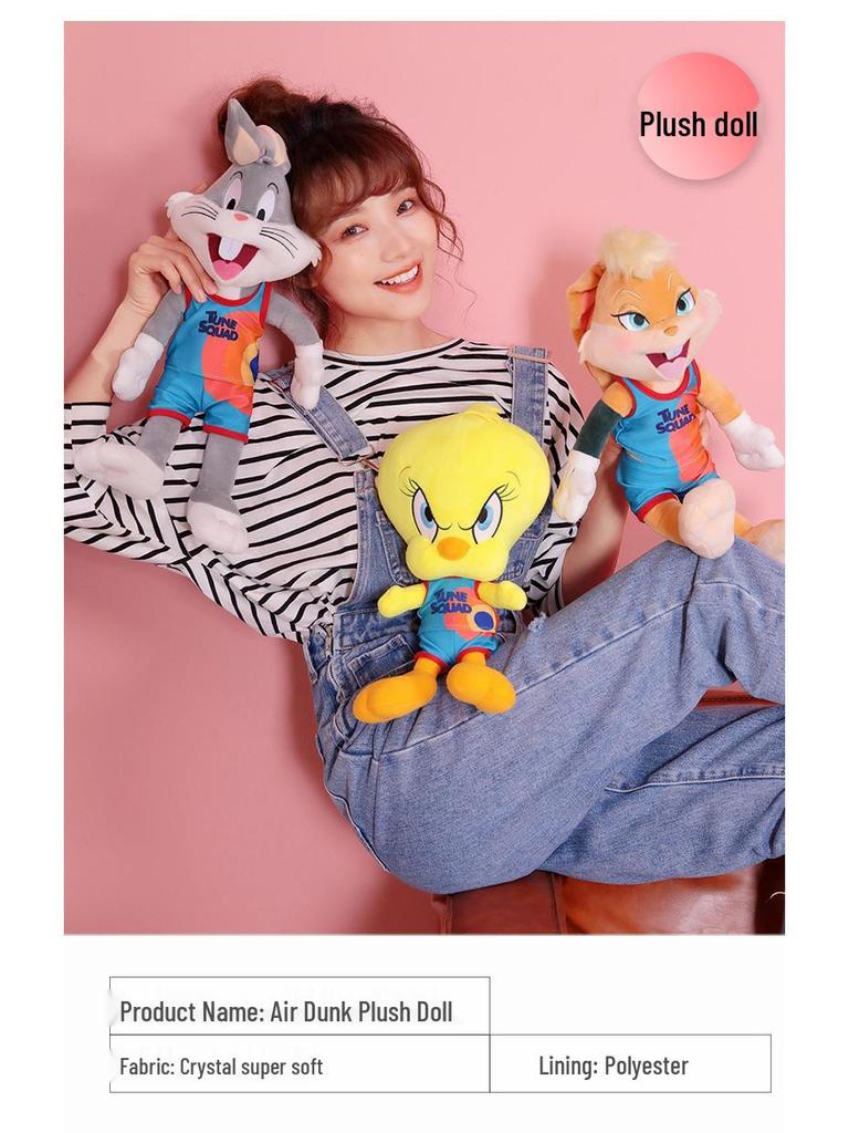 Hot-Selling Internet Celebrity Bugs Bunny & Duck Plush Pillow Doll - Large Trendy Toy