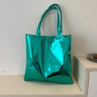 Borse tote lucide per le donne Borsa per la spesa ad alta capacità alla moda in pelle PU Borse a mano Borsa casual da donna Borsa a tracolla per ragazze