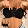 Women's Plus Size Strapless Bras Front Closure Half Push Up Bra Bandeau Wireless Bralette for Large Bust