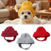 Knitted Pet Hat with Ear Holes Winter Warmer Dog Hat Elastic Ear-Exposing Headgear for Dogs & Cat for Small Medium Dogs