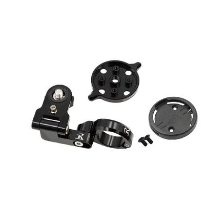 Black Cycling Computer Mount for Type Compatible with Cateye GPS REC-Mount TT6-CAT3 TT/Aero/DH Bars, 6,