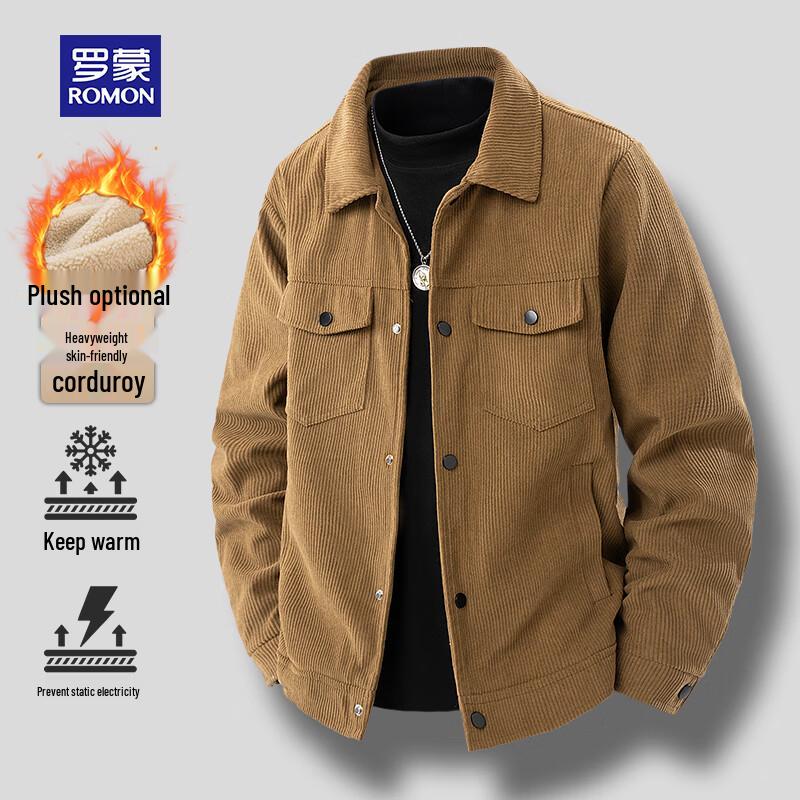 ROMON Men's Corduroy Business Casual Jacket