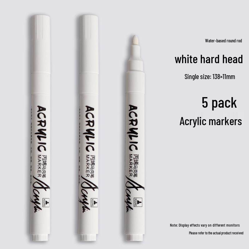 Black Acrylic Marker & Watercolor Brush Pen for Elementary Art - Washable & Layerable Colors for Kindergarten Drawing