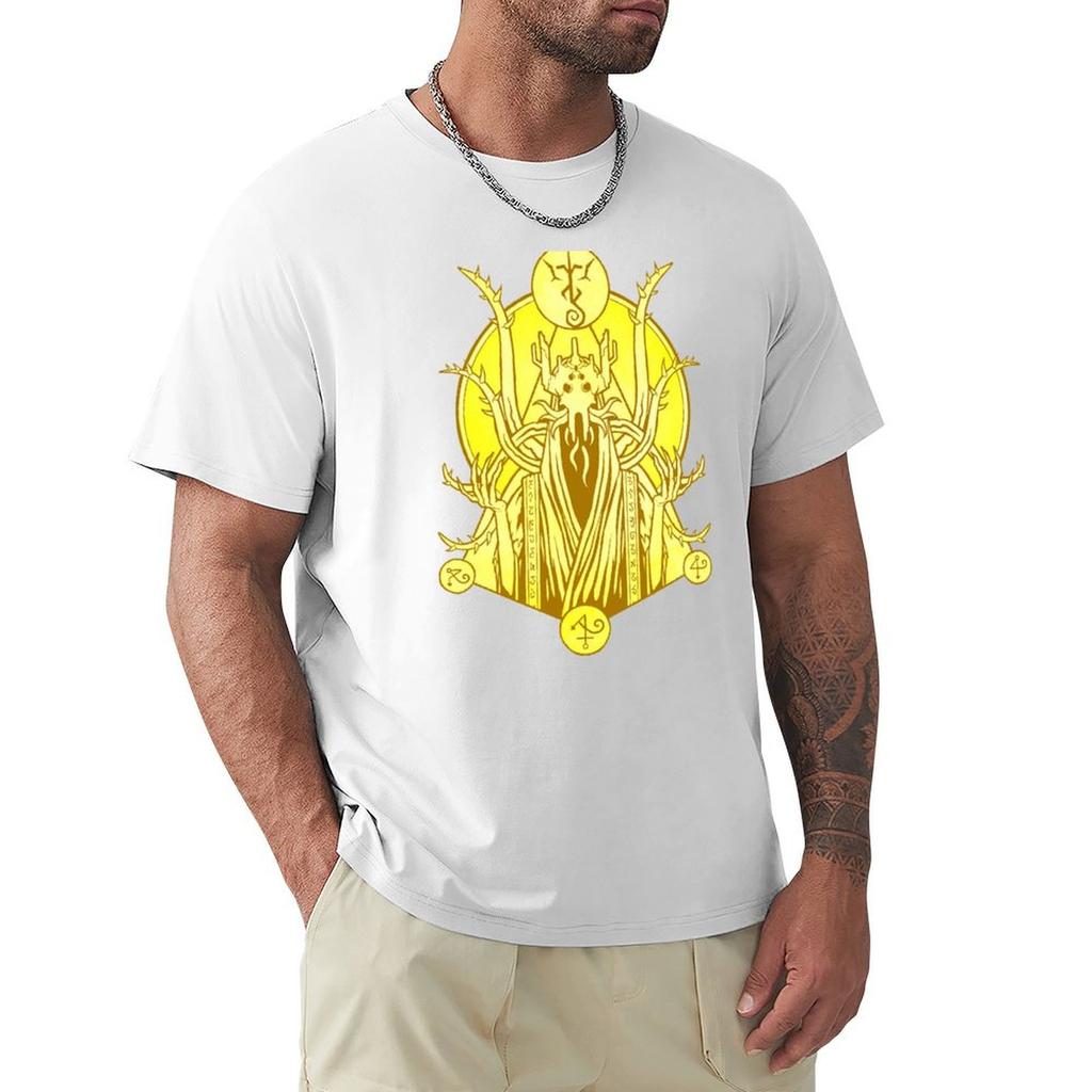 The King In Yellow Yellow Sign Tshirt Casual Simple Design Short Sleeve Shirt