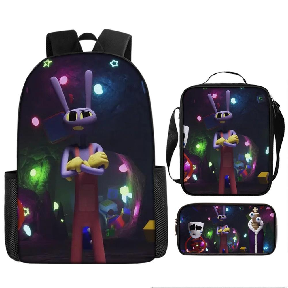 Magic Digital Circus Schultasche Grundschule 3.-4.-5. Klasse Leichtgewicht Großes Fassungsvermögen Rückenschutz Cartoon Anime Rucksack