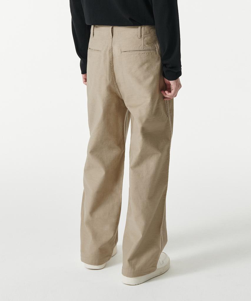 MUSINSA STANDARD Back Satin Wide Officer Pants [Beige]