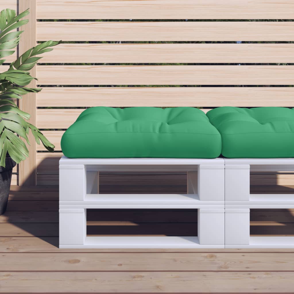 Green Pallet Cushion 60 x 60 x 12 cm Fabric