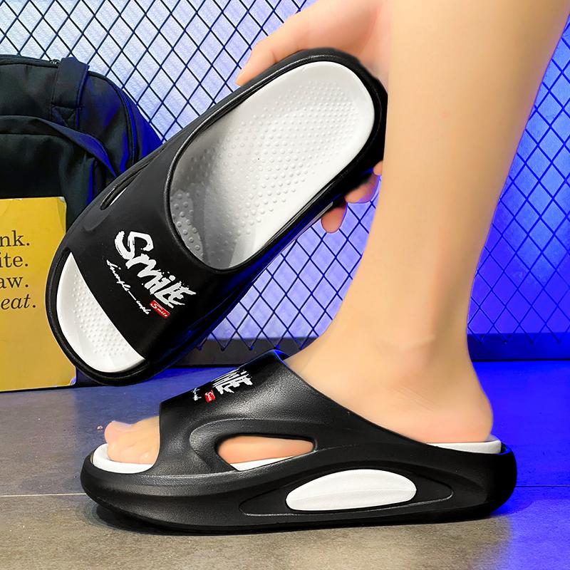 Men's Slippers Summer Lightweight Comfortable Sandals Men's EVA Soft-soled Sliders Outdoor Walking Beach Shoes Flip-flops