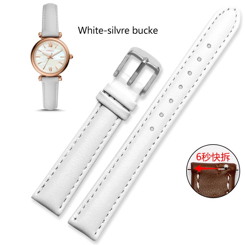 12mm 14mm 16mm 18mm 20mm Men Women Genuine Leather  Watch Band For Casio Fossil DW Folli Follie Watch Strap Bracelet Accessories