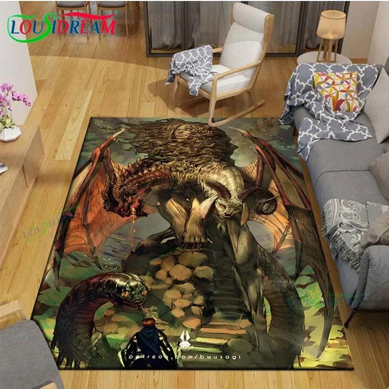 3D Fashion Myth Godman Mythical Beast Printed Carpet Living Room Anti-Skid Area Rug Kids Bedroom Mats Yoga Mat Carpet Decor Gift
