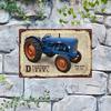 Poster Metallico Trattore Vintage Rustico Farm Wall Art Decorazione Garage