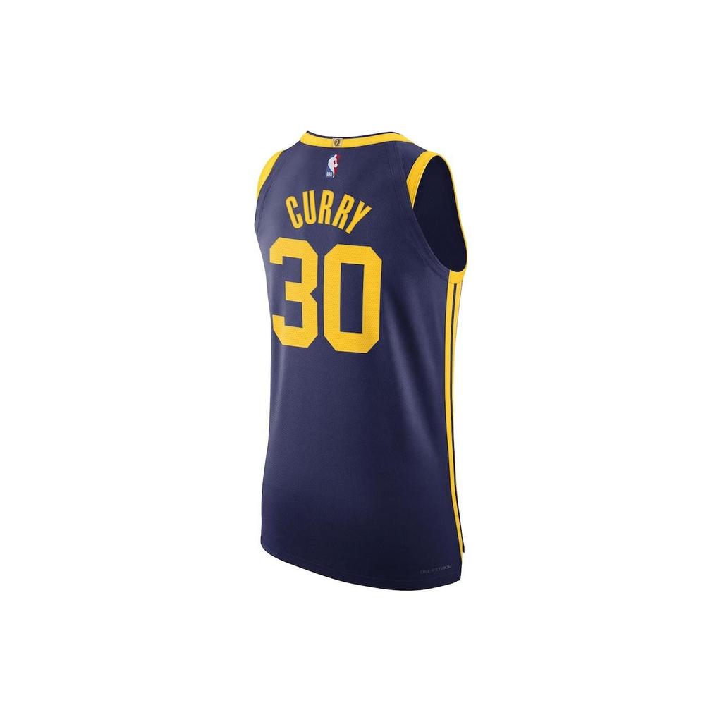 Jordan NBA Warriors Curry No. 30 Basketball Jersey Men Tops Blue DQ0147-421
