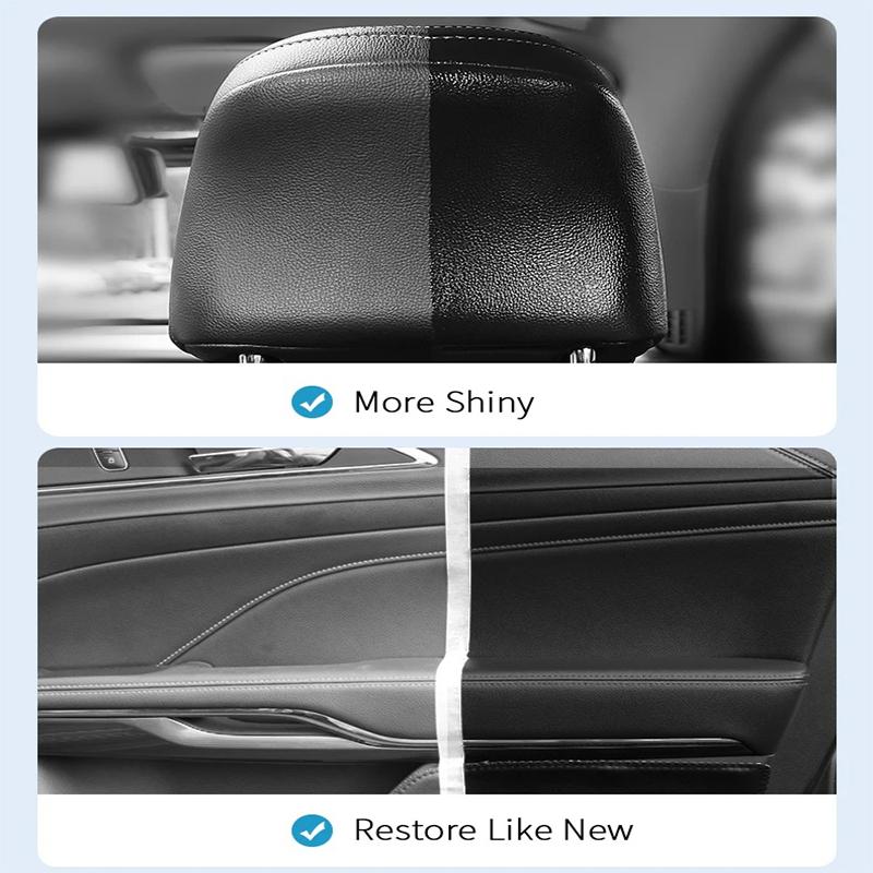 Plastic Leather Restorer Interior Trim Conditioner Polish Shine Cleaner Restore New Black Color Fading Repair Car Care Detail